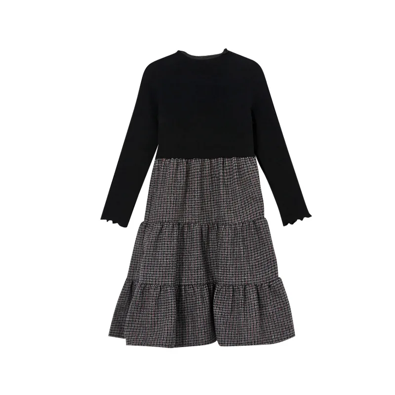 Платья для девочек осень 2020 новое платье в клетку маленьких принцессы малышей