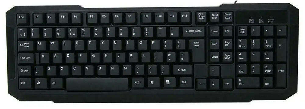 Клавиатура USB черная компьютерный разъем черного цвета KEYB для жидкости |