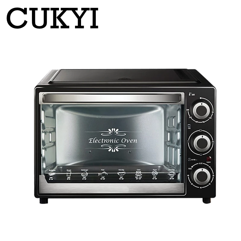 CUKYI 32L мини автоматическая электрическая печь многофункциональная машина для выпечки 1500 Вт трехслойный Торт Пицца духовка кухонные инструменты для приготовления пищи ЕС