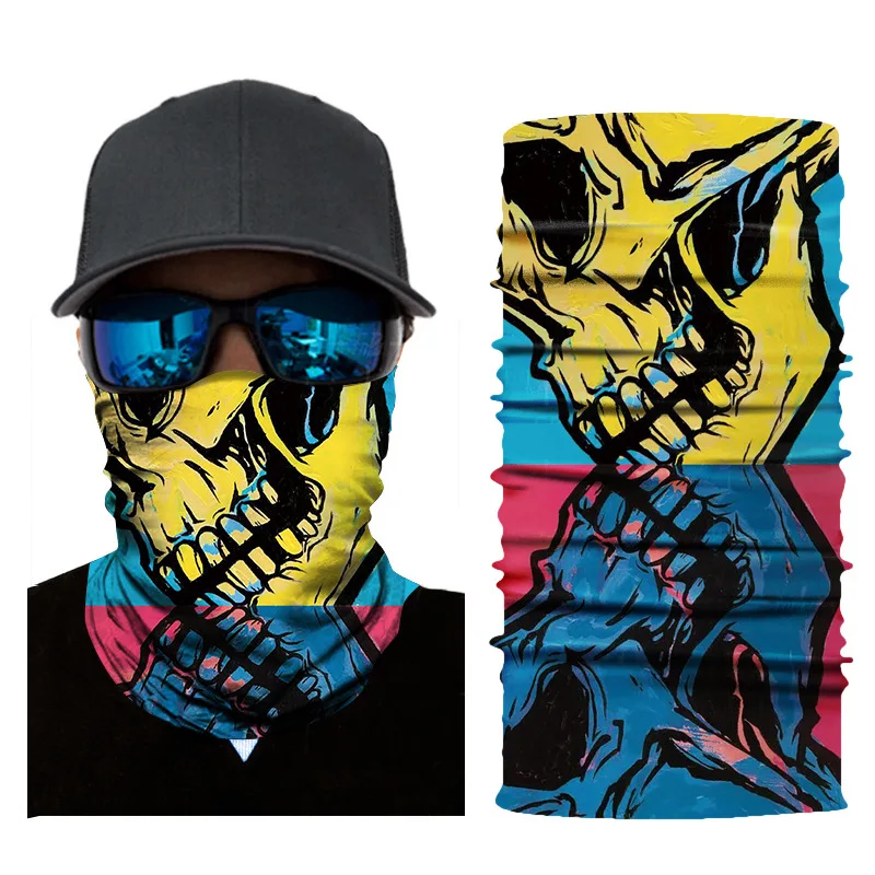 

Seamless Balaclava Magic Scarf Neck Face Cover Ghost Skull Skeleton Head Bandana Shield Headband Headwear Bandanas Men Bicycle