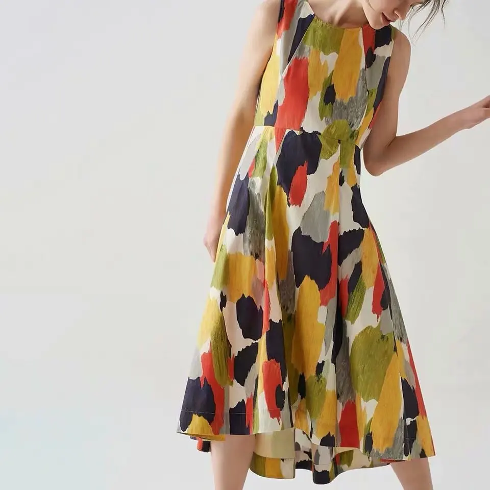 Разноцветное женское платье без рукавов элегантные обтягивающие женские на