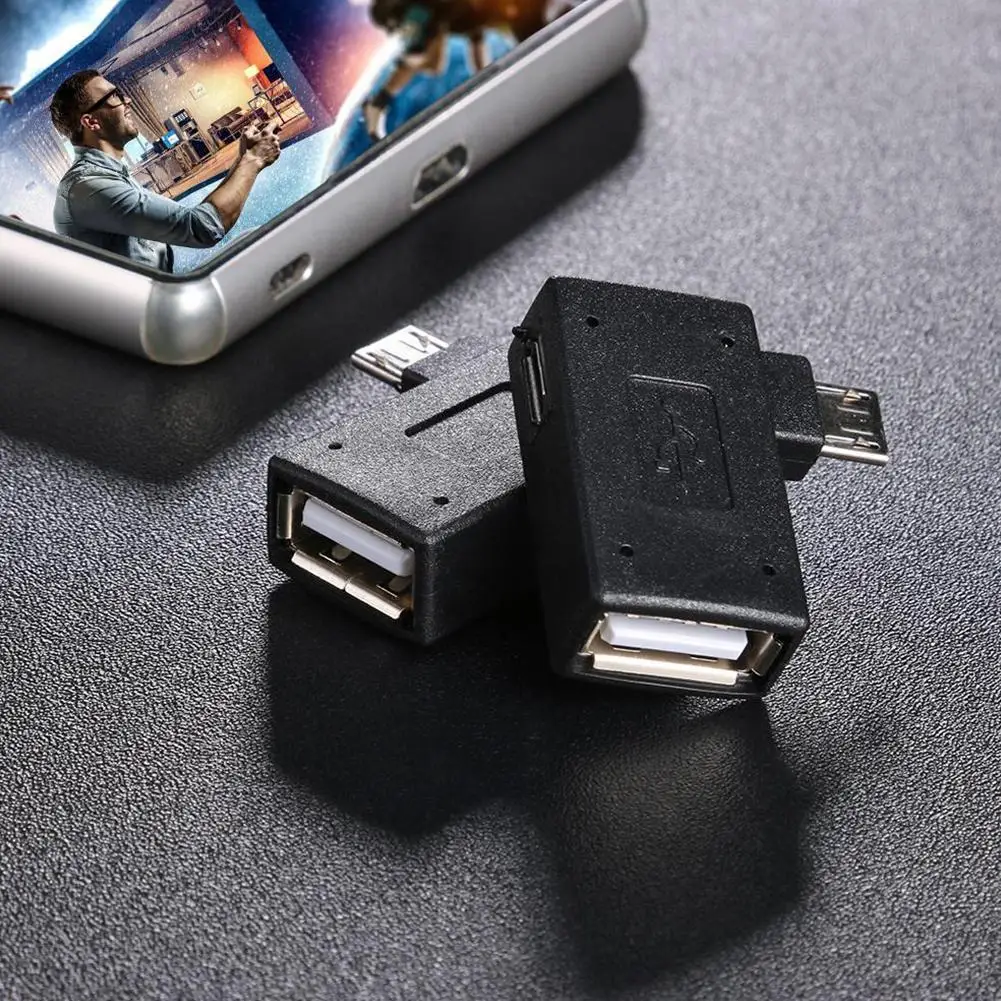1 шт. Многофункциональный USB 2,0 90 градусов левый/правый угол конвертер OTG адаптер хост микро для телефона/планшета