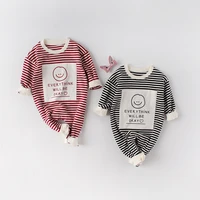 milancel baby clothing smile face baby rompers striped toddler boys jumpsuits