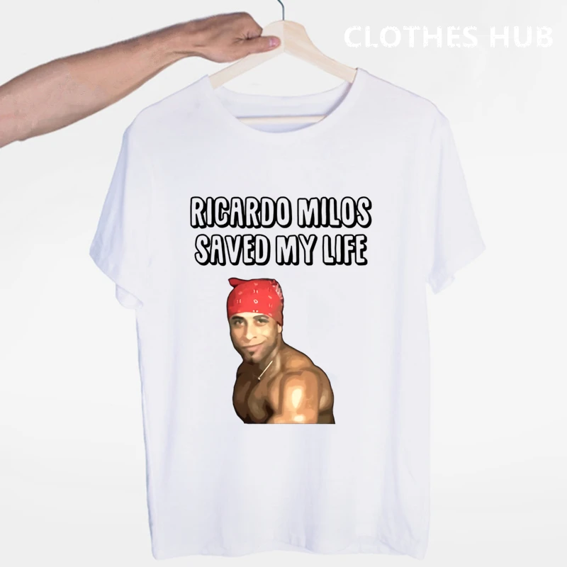 Pocket Ricardo Milos, Мужская футболка, аниме, эстетика vaporwave, рождественские футболки, футболка с принтом, топ, футболка, Мужская одежда, Harajuku, футболка