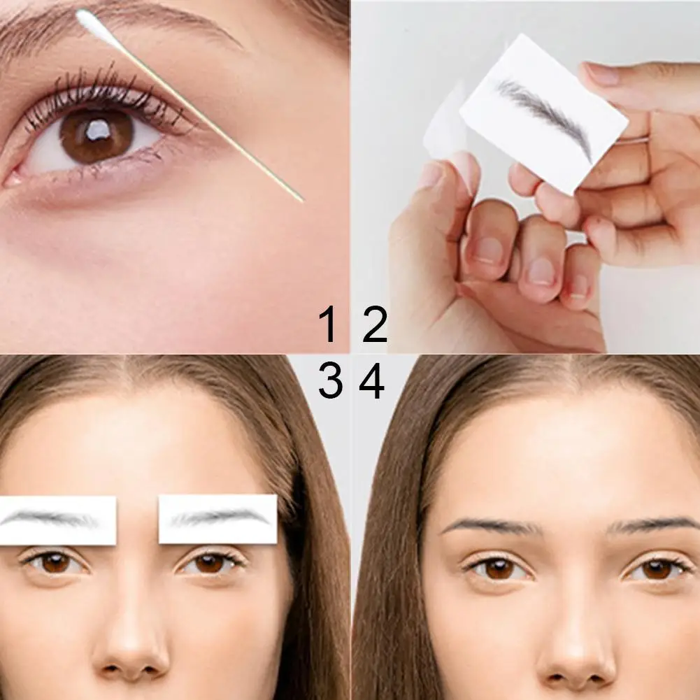 

8 Pair 4D Tattoo Pencil Eyebrow Temporary Eyebrow Tattoos Stick Tatoo Eyebrows 3d Brow Sketch Stickers On Waterproof Sticke C7C5