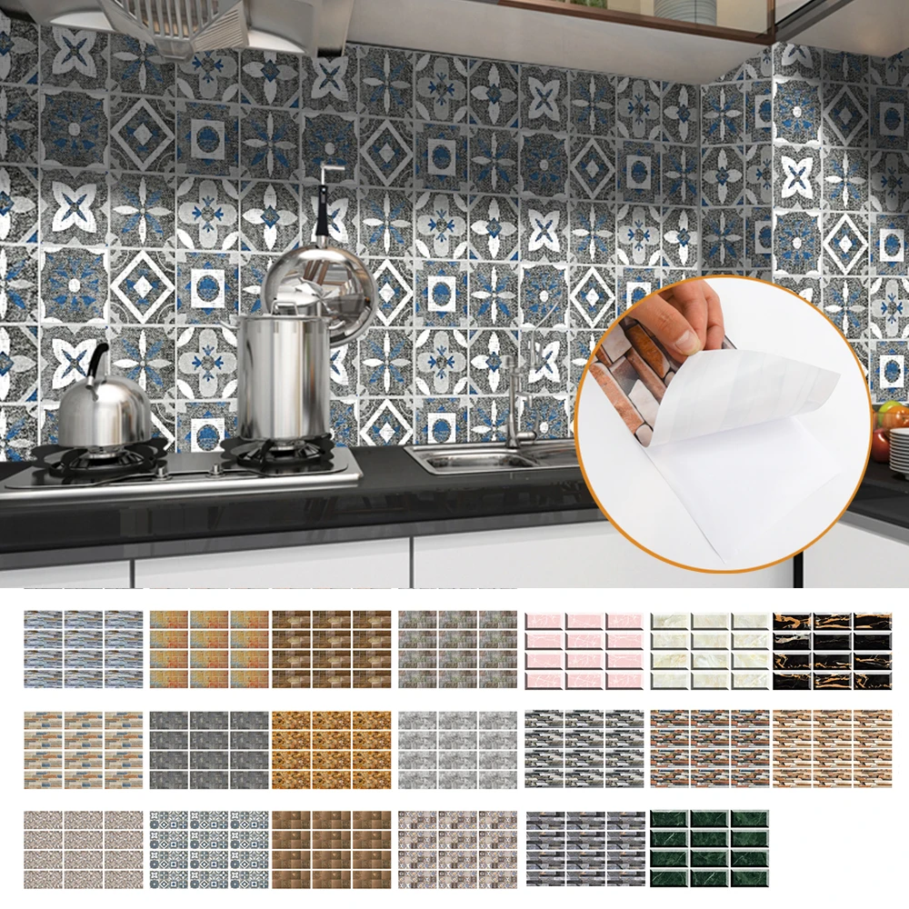 12 шт. водостойкие самоклеящиеся Стикеры в виде имитации кирпичной плитки | Дом и