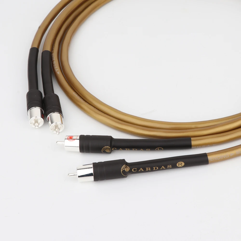 

1pair Cardas hifi rca jack cable High Quality OFC pure copper plated silver 2RCA to2 RCA Audio Cable Line Wire