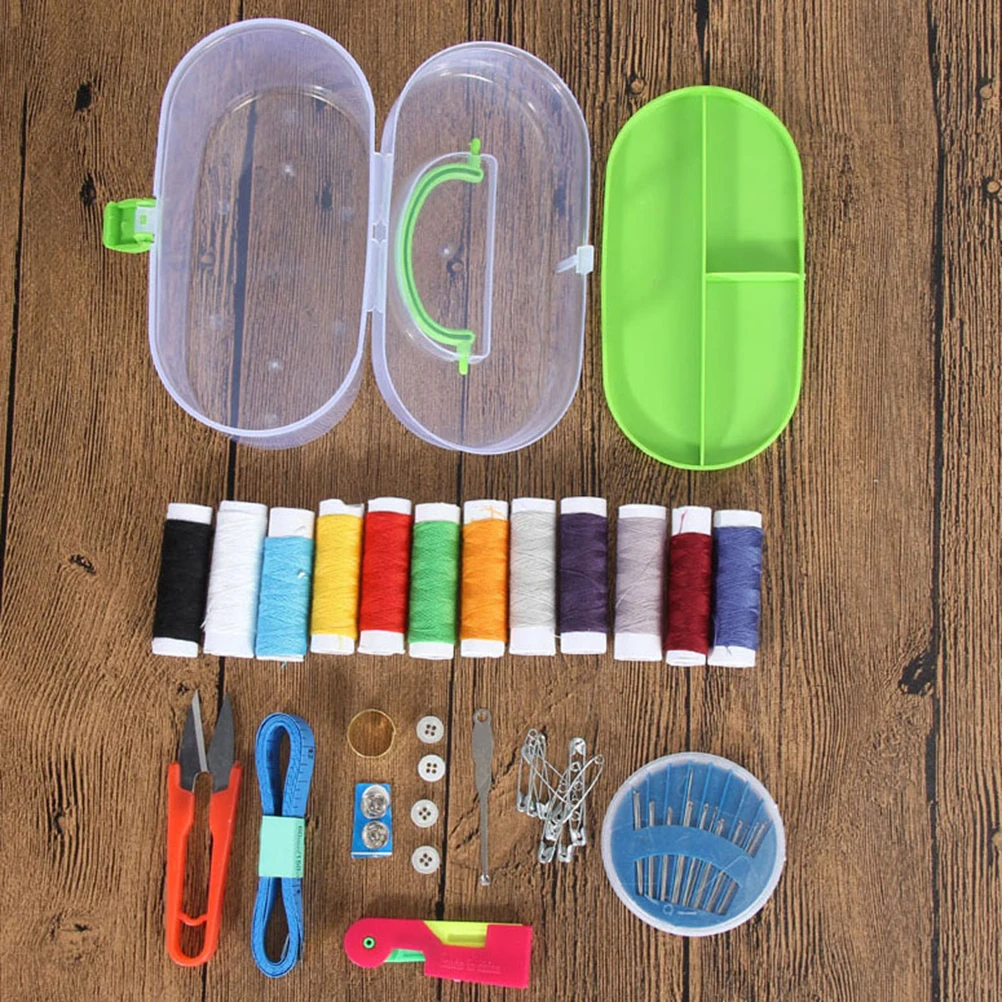 Большая швейная коробка набор бытовой портативный 10 шт мини инструмент нить