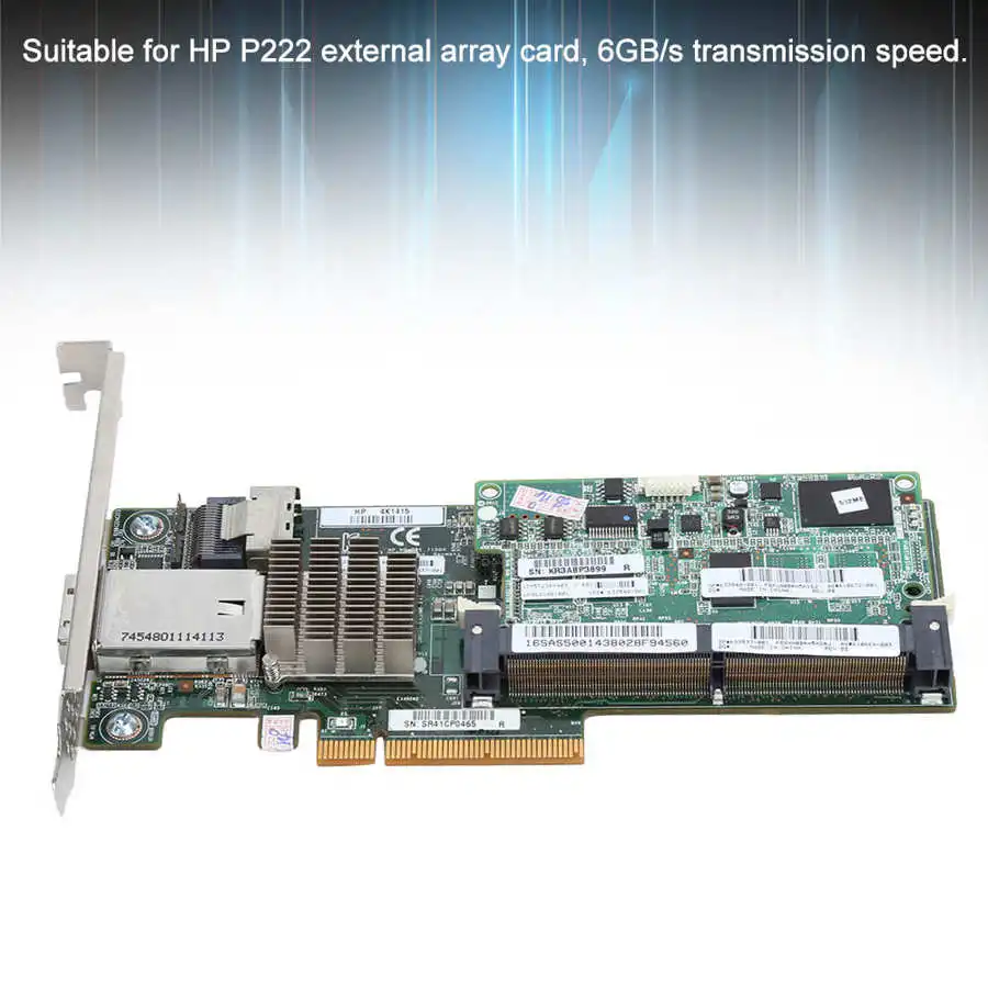 Для HP Smart Array P222 Card 6 ГБ/сек. скорость передачи 512MB Cache PCIe для контроллера SAS 633537-001 |