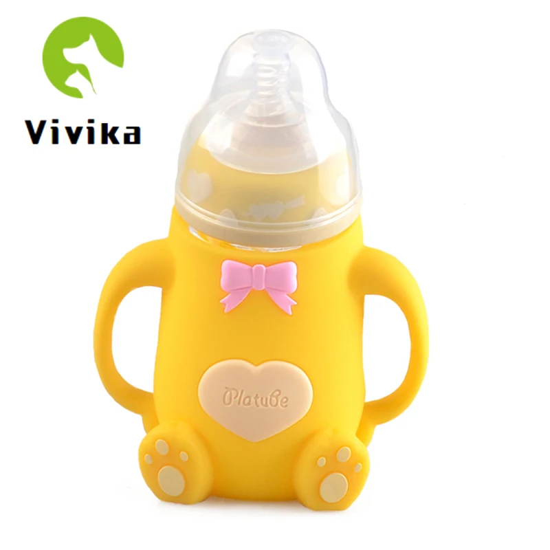 Бутылочки для кормления детей с защитой от царапин безопасный силиконовый чехол