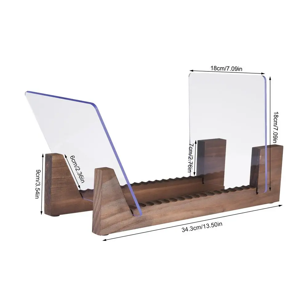 

Vinyl Record Storage Holder Large Capacity Acrylic Storage Display Stand For Albums Up To 25 Wooden LP Desktop Album Holder Rack