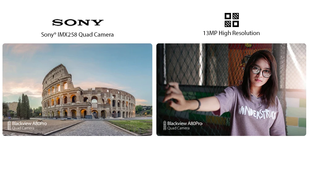 Смартфон Blackview A80 Pro 6,49 ''4 Гб+ 64 ГБ Android 9,0 8 Мп+ 13 МП разблокировка лица и отпечатков пальцев глобальная Lte полосы двойной 4G мобильный телефон