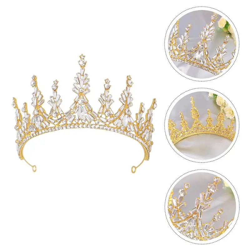 

1pc Crown Headdress Shiny Crown Bride Wedding Crown Bride Crown for Gift Wedding