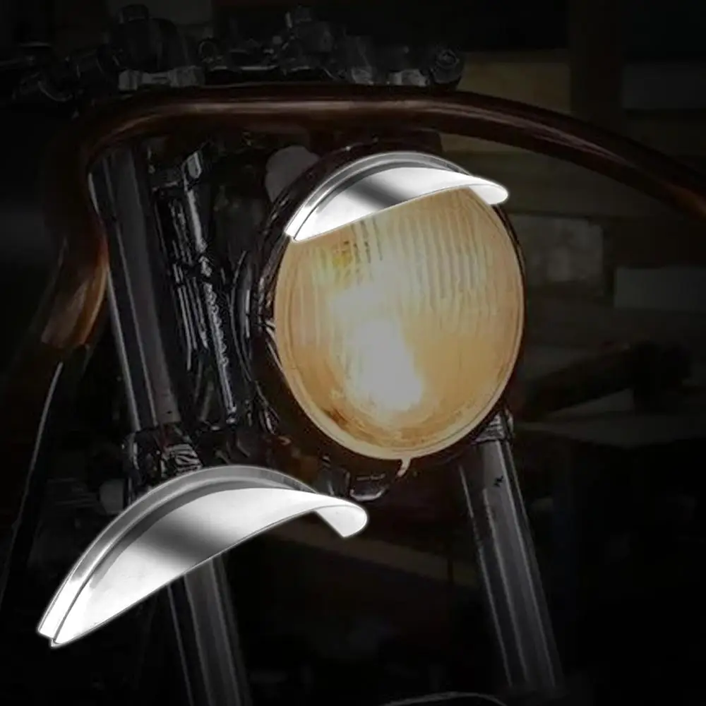 

7'' Motorcycle Headlight Visor Universal Fit For Honda Kawasaki Suzuki Yamaha Dual Sport Bike Cruiser Bobber Chopper