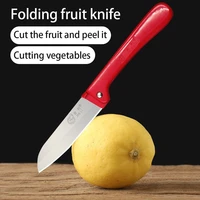 folding fruit knife stainless steel 30cr13 cut vegetable fruit softer eating kitchen knife with ebony handle kitchen accessories