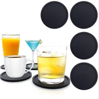 4pcs non slip silicone drinking coaster set holder cup coaster mat set for home office tools