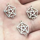 Пентаграмма 2 сторона шаблон пентаграмма очарование 5 шт нержавеющие стальные ювелирные изделия в поисках ручного изготовления ювелирных изделий соединитель сделать результаты
