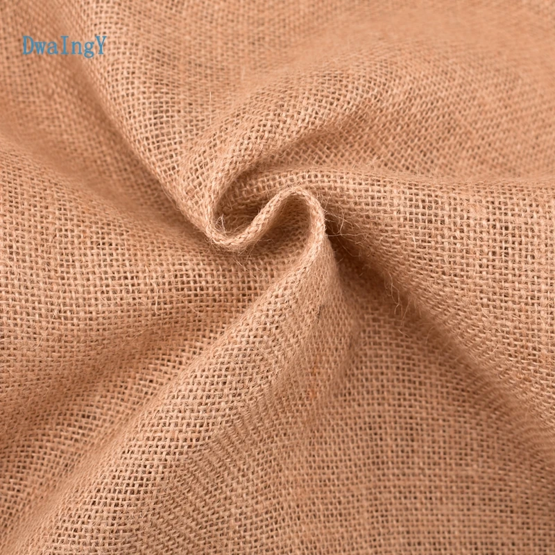 DwaIngY 5050 # Natural Jute Fabric Sack Linen Cloth For DIY Hand Work /Storage Bags /Christmas Decoration 160*50cm /piece