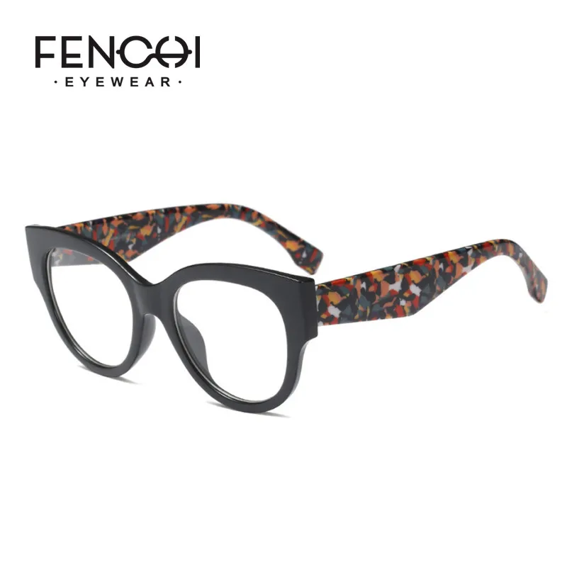 Женские компьютерные очки FENCHI кошачий глаз с имитацией синего цвета прозрачный