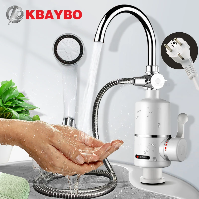 

KBAYBO Electric Kitchen Water Heater Tap 3000 Hot Water Faucet Heater Heating Faucet Tankless Instantaneous Water Heater