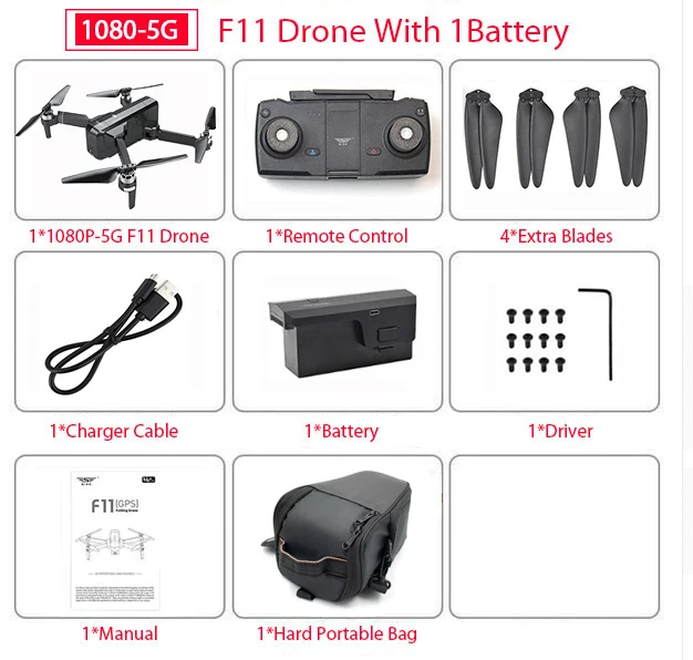 1080P Bag Global Drone 2K бесщеточный Дрон с камерой 2K HD Follow Me Квадрокоптер Профессиональный gps дроны VS FIMI X8 SE E520S F11 PRO - Цвет: 1080P Bag