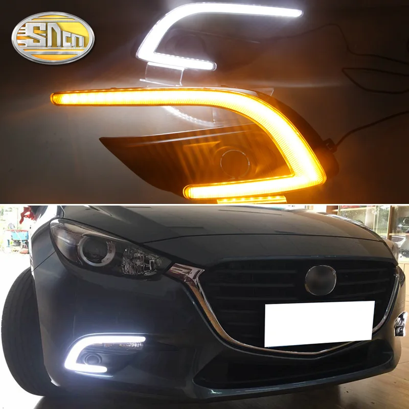 SNCN 2 шт. светодиодные дневные ходовые огни светильник для Mazda 3 2017 2018 автомобильные