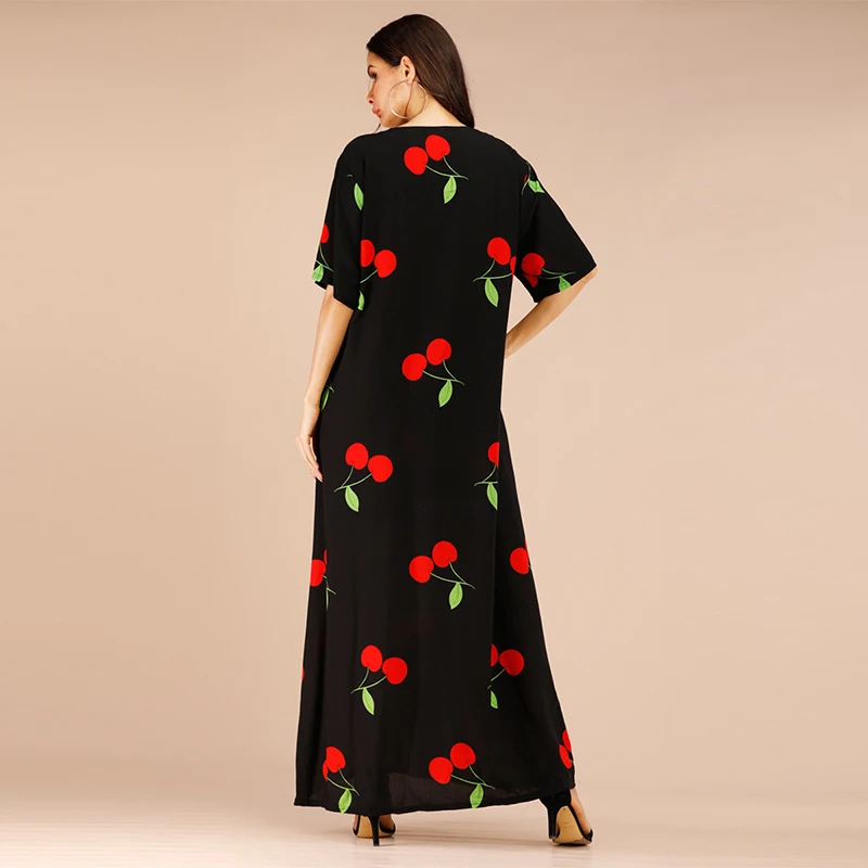 2019 последние мусульманское платье исламское Турция модный принт вышитый бант