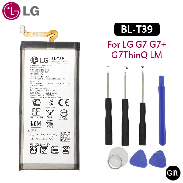 LG аккумулятор для телефона BL-T39 для LG G7 G7+ G7ThinQ LM G710 сменные батареи 3300 мАч с бесплатными инструментами
