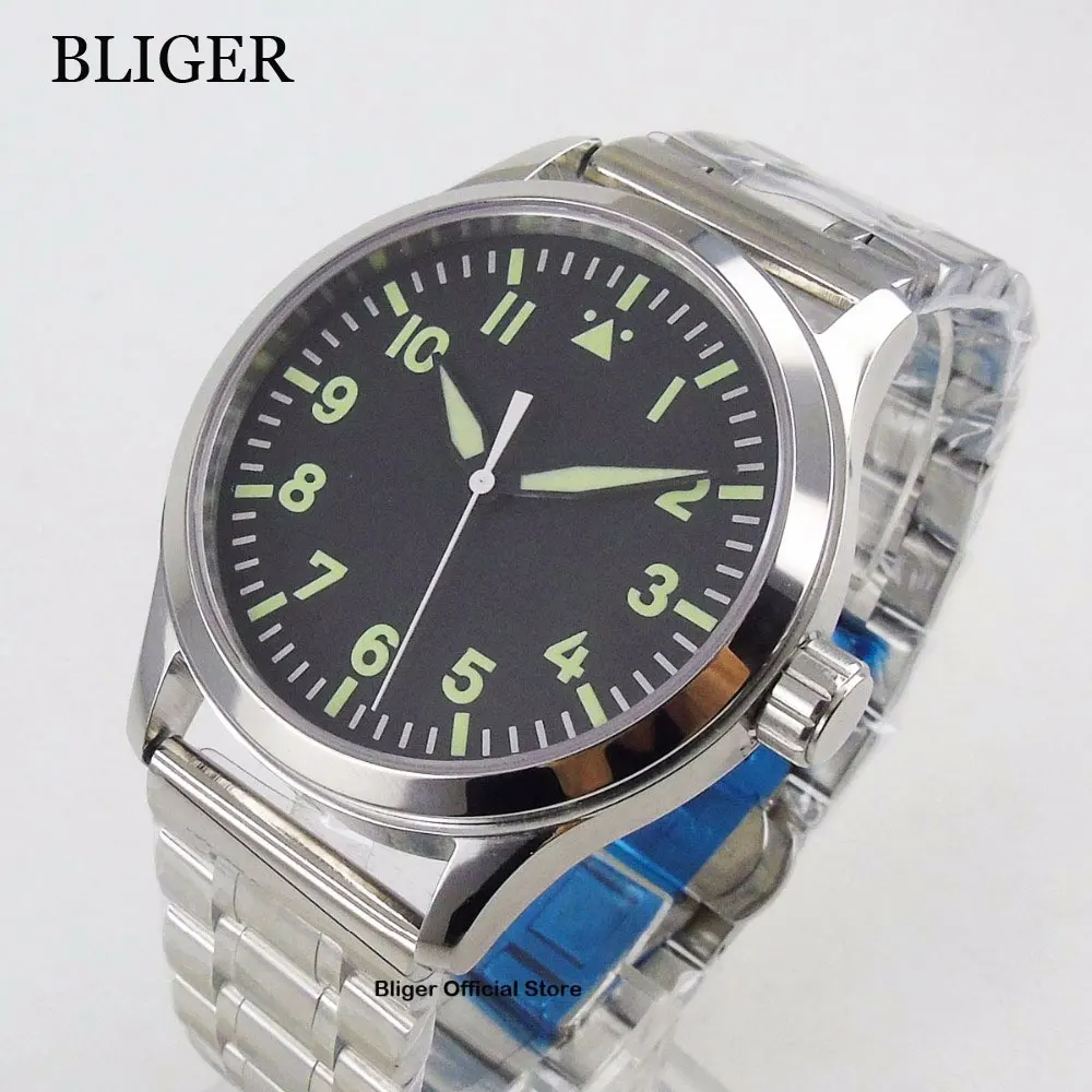 

Часы мужские автоматические с сапфировым стеклом, 42 мм, 21 ювелирный камень, MIYOTA 8215, стерильный циферблат, светящиеся руки