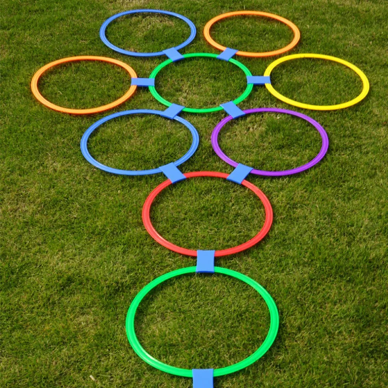 

Outdoor Fun Game Jumping Ring Kindergarten Teaching Sports Toys Hopscotch Jump To The Grid Children Sensory Training Equipment