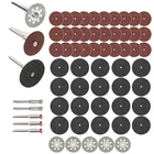 Алмазные режущие диски 60 шт., шлифовальный круг, лезвие для циркулярной пилы, для мини дрели Dremel по дереву и металлу, аксессуары для роторного инструмента