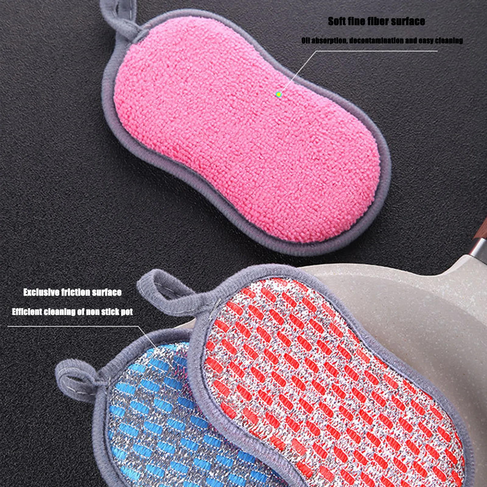 9 шт. Кухня салфетка для мытья посуды сильный с антипригарным покрытием масло