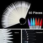 Образцы для ногтей, 50 шт., острые цветные карточки на шпильках, съемные палочки для практики, дисплей для гель-лака, бортовой вентилятор накладных типсов для художественного оформления