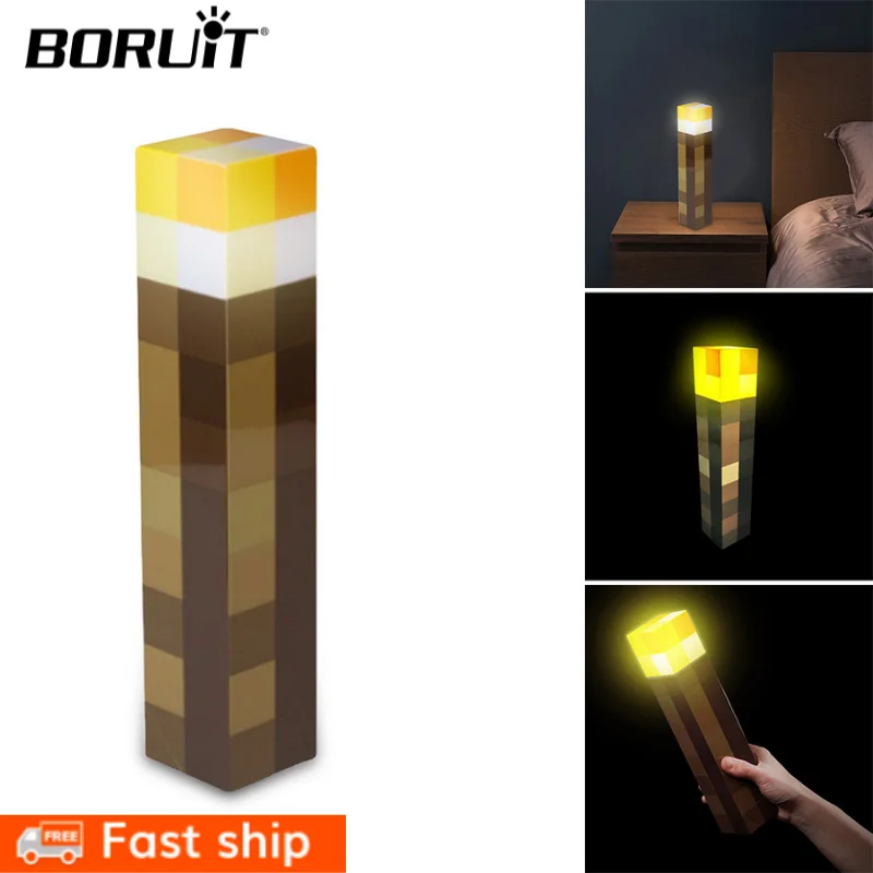 

BORUiT 2021 New Ultra Bright Yellow LED Flashlight Torch Light Waterproof Luminous Torch Miner's Lamp with 1200mA 18650 Battery