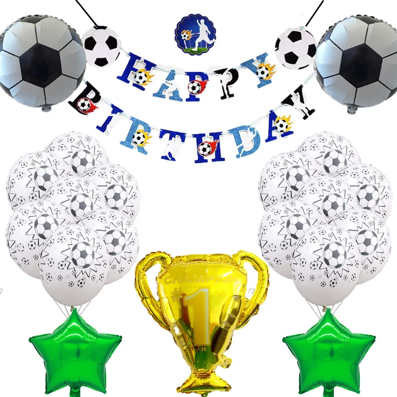 Большой золотой трофей футбольный баннер 18 дюймов Футбол фольги воздушный шар