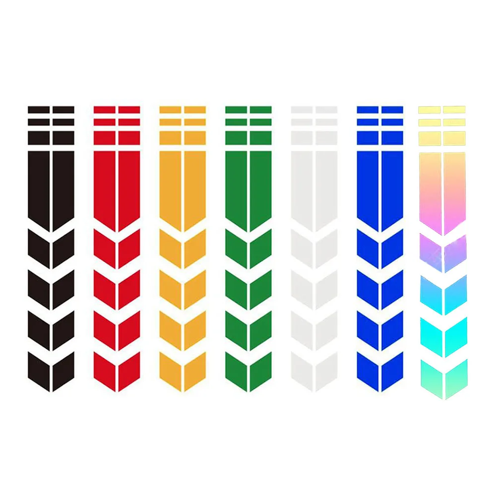

Motorcycle Reflective Stickers Wheel on Mud Guard Waterproof Safety Warning Arrow Tape Decals Motorbike Decoration Accessories