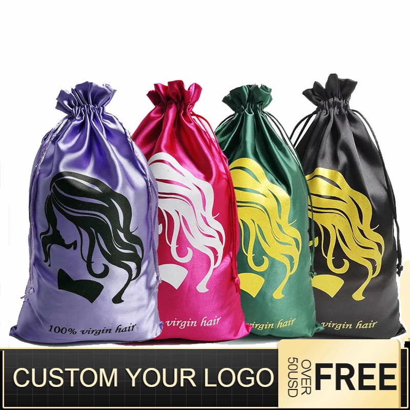 10 шт. атласные мешки для волос упаковка пачки подарочные пакеты вечеринки