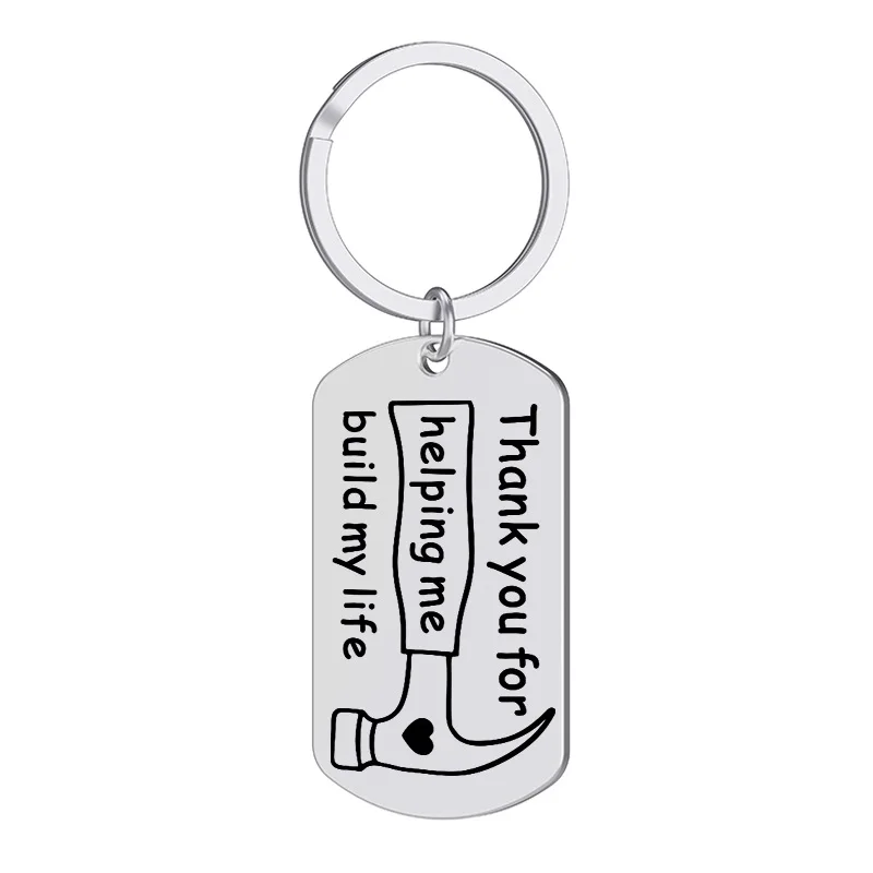 New Fathes Day Thanksgiving Stainless Steel Give Away Keychainfamily Friends Blessing Lovers Family Colleagues Gifts | Дом и сад