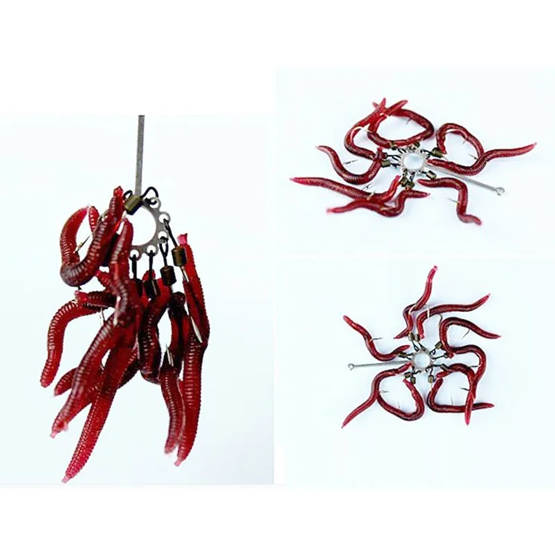 Рыба приманки насекомых мягкие 100 шт./лот черви земля червяк ловли форели