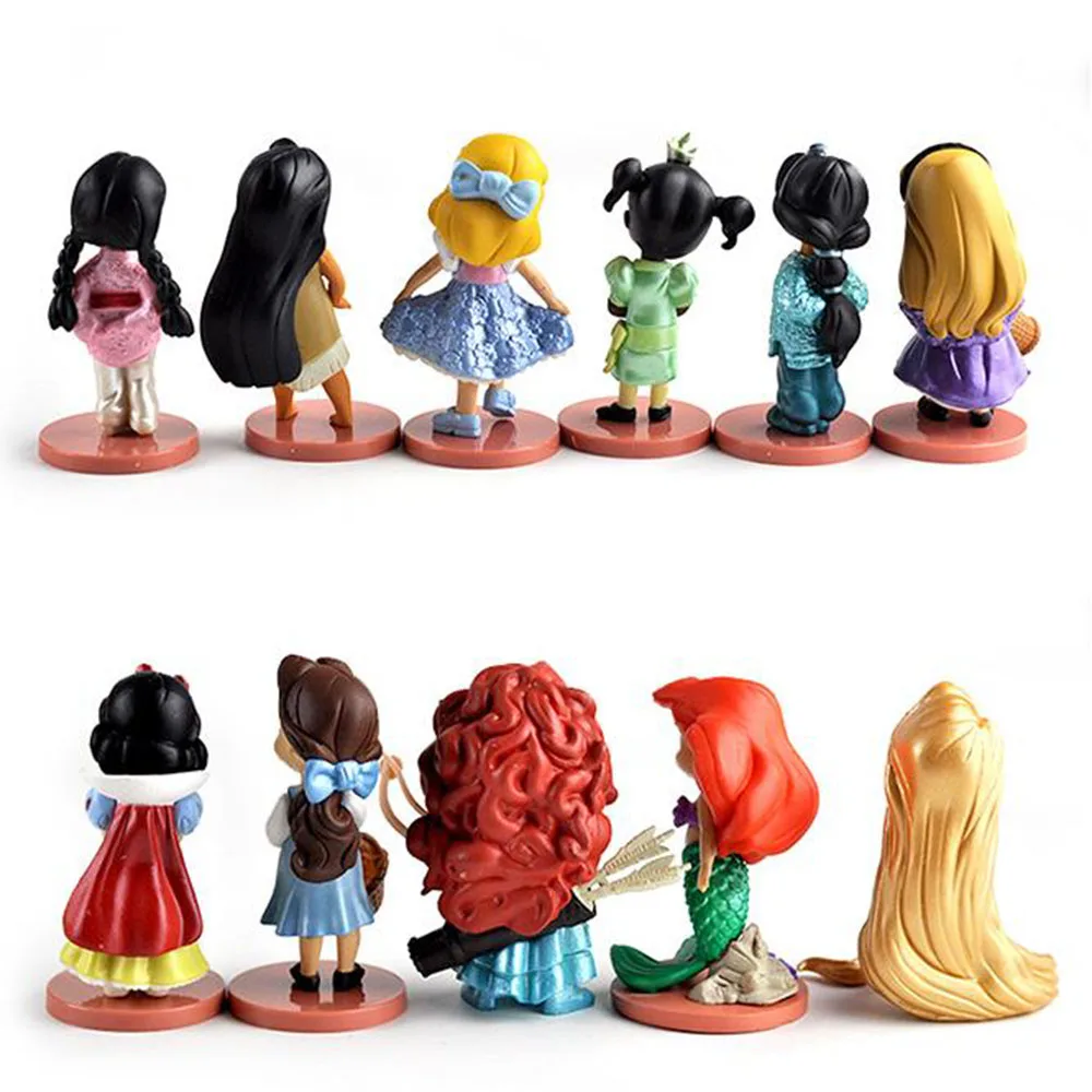 

22pcs Disney Princess Snow Cinderella White Snow Fairy PVC Action Figures Disney Clothes Change Dolls Toys for Children DS01