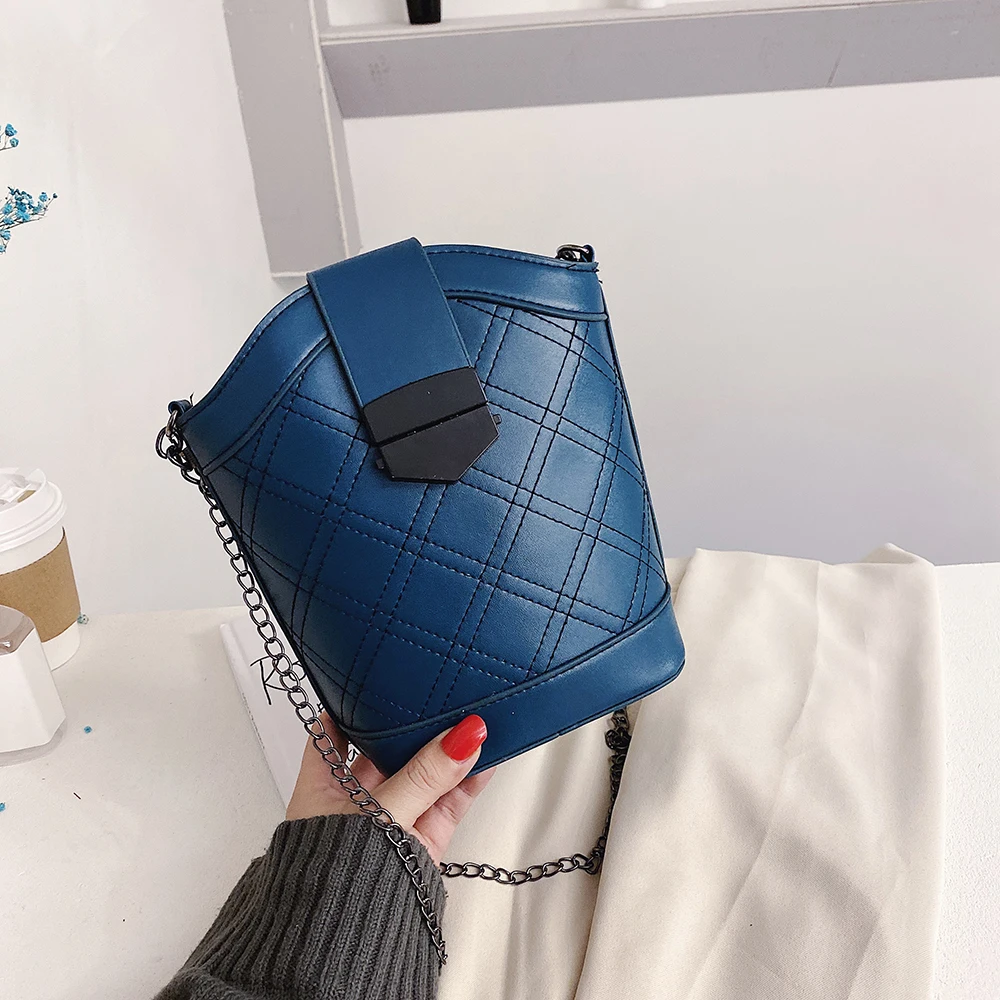 

Shoulder Bag Simple Messenger Bucket Bag Retro Wild Shoulder Messenger Bag Casual Fashion Travel Bag Car Stitching Handbags 2020