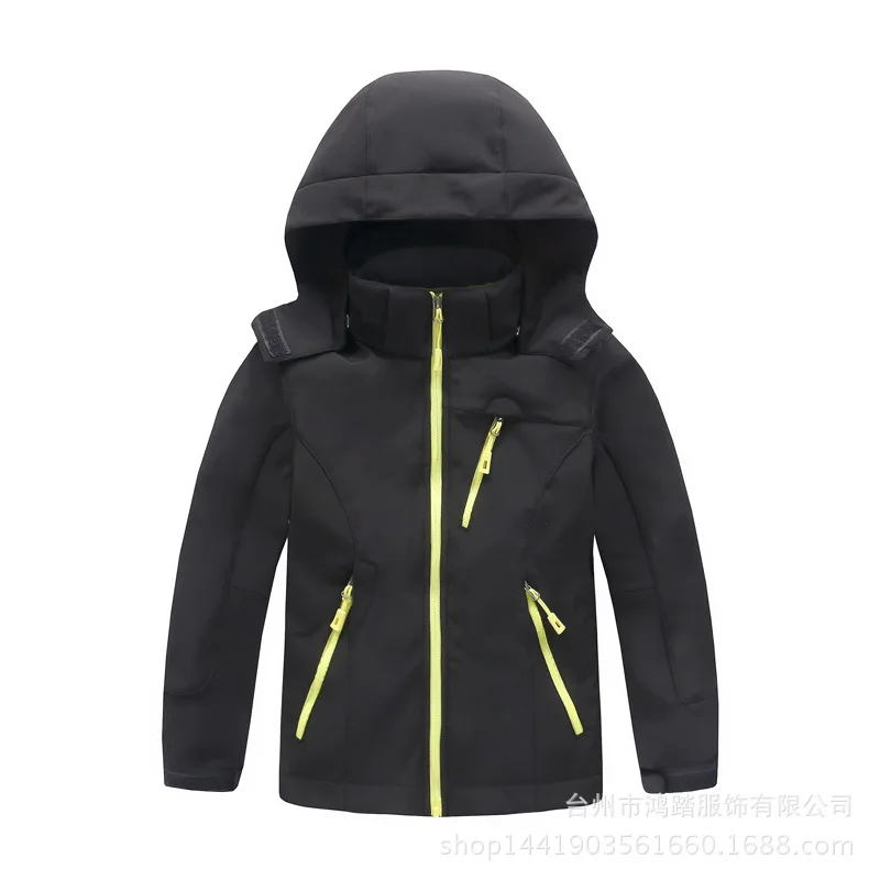 Детская мягкая куртка штормовка для мальчиков и девочек уличная теплая
