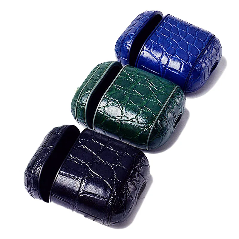 Лидер продаж роскошные чехлы для наушников с крокодиловым узором Apple AirPods