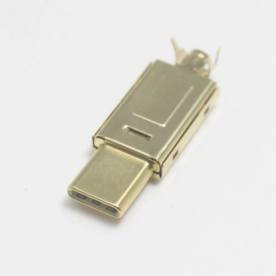 1 Набор позолоченных 5Pin OTG USB Type-C сварных штепсельных вилок для самостоятельного