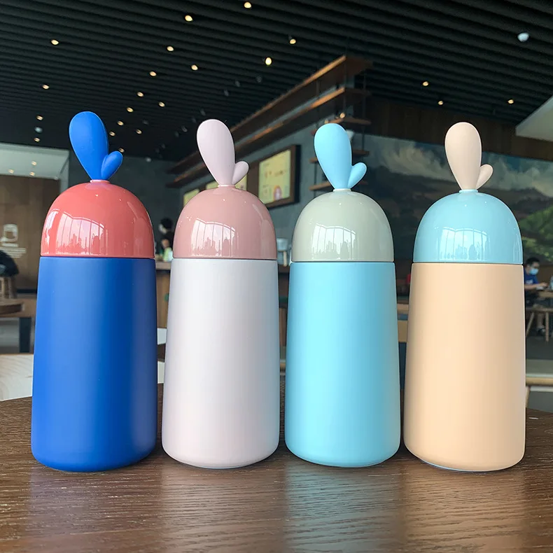 

thermos water bottle cup love Thermos Pot student net red same model Morandi green water cup small portable 304 stainless steel