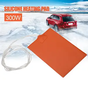 300 Вт 220 В Универсальный топливный бак резервуар для воды резиновый нагревательный коврик силиконовый нагреватель для масляного бака двигателя Водонепроницаемый 10x15 см 20x20 см