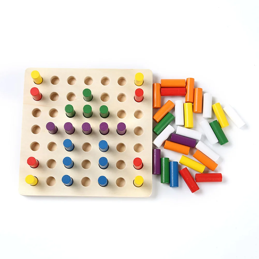 

Wooden Puzzle Brain Teasers Toy Tangram Jigsaw Intelligence Colorful 3D Russian Blocks Game Educational For Baby Kids Montessori