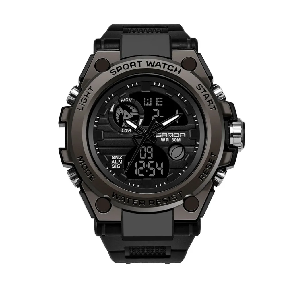 reloj мужские спортивные часы с двойным дисплеем Аналоговый Цифровой светодиодный электронный модные наручные часы reloj hombre erkek kol saati