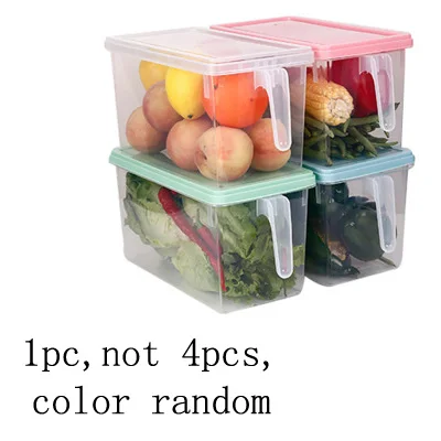 1pc-color random Контейнер для хранения продуктов, коробка для сухого молока, герметичный контейнер для орехов, Кухонный Контейнер для сортировки пищевых продуктов, Прямая поставка - Цвет: 1pc-color random