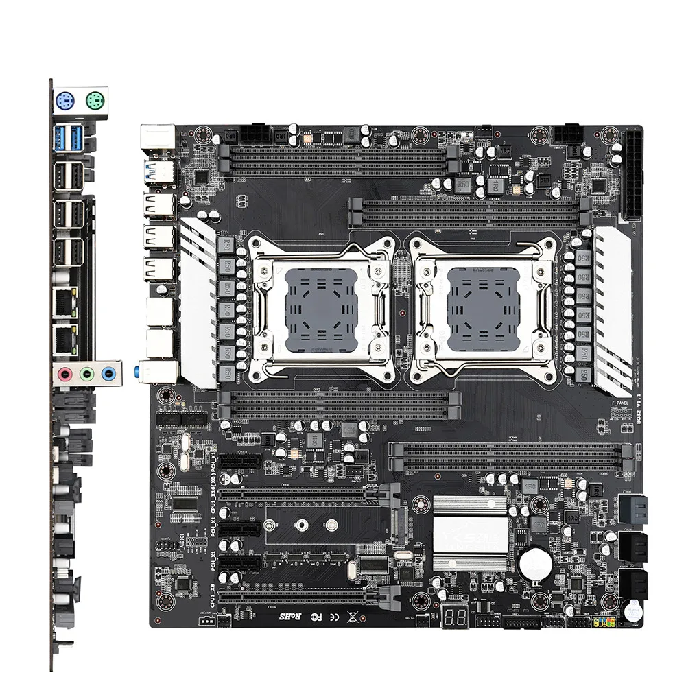 Материнская плата JINGSHA X79 Dual S8 двойной процессор Intel Xeon LGA2011 E5 V2 V1 8-Channe DDR3 поддержка